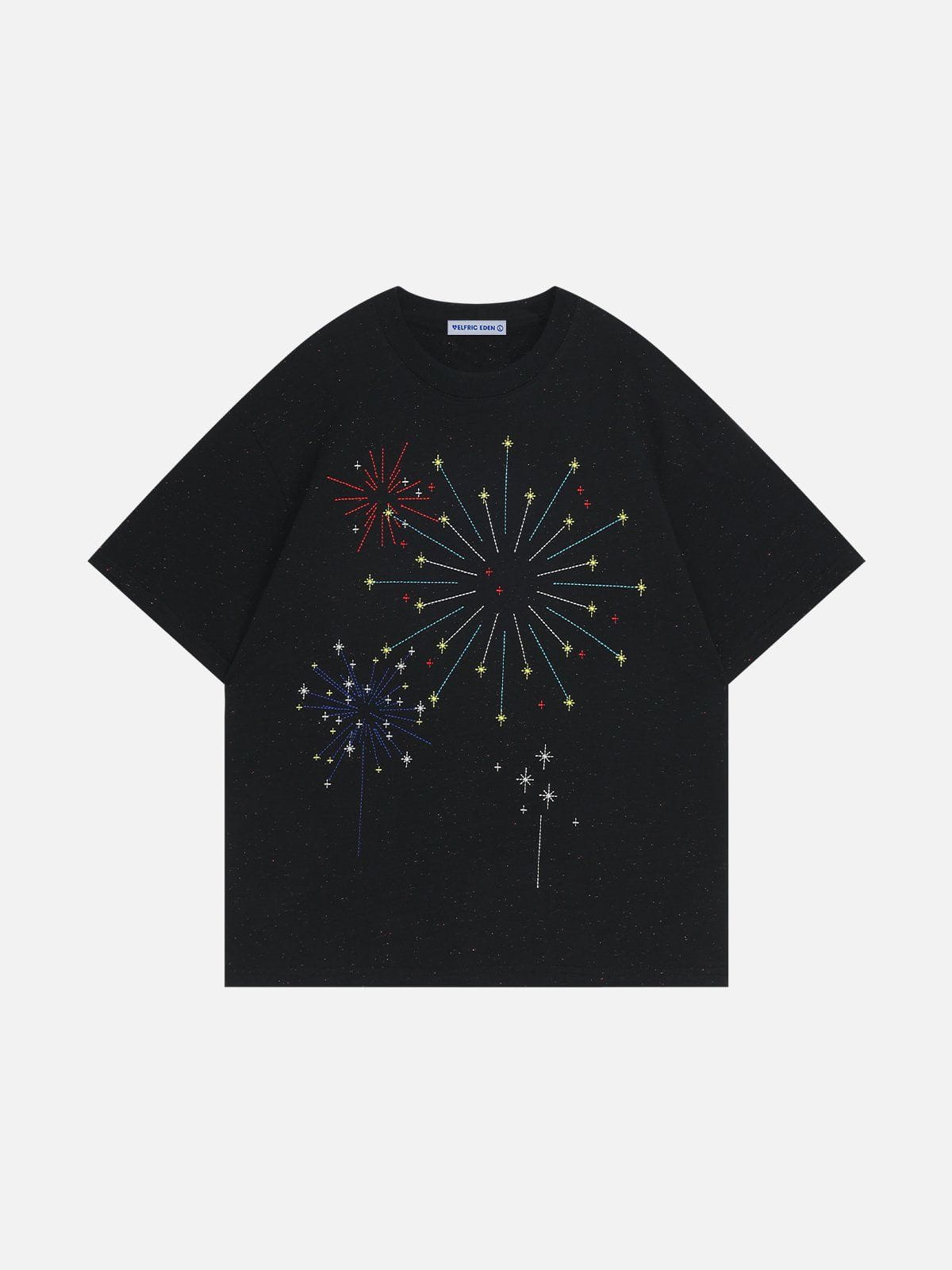 Firework Embroidery Graphic Tee | Aelfric Eden Cotton T-Shirt