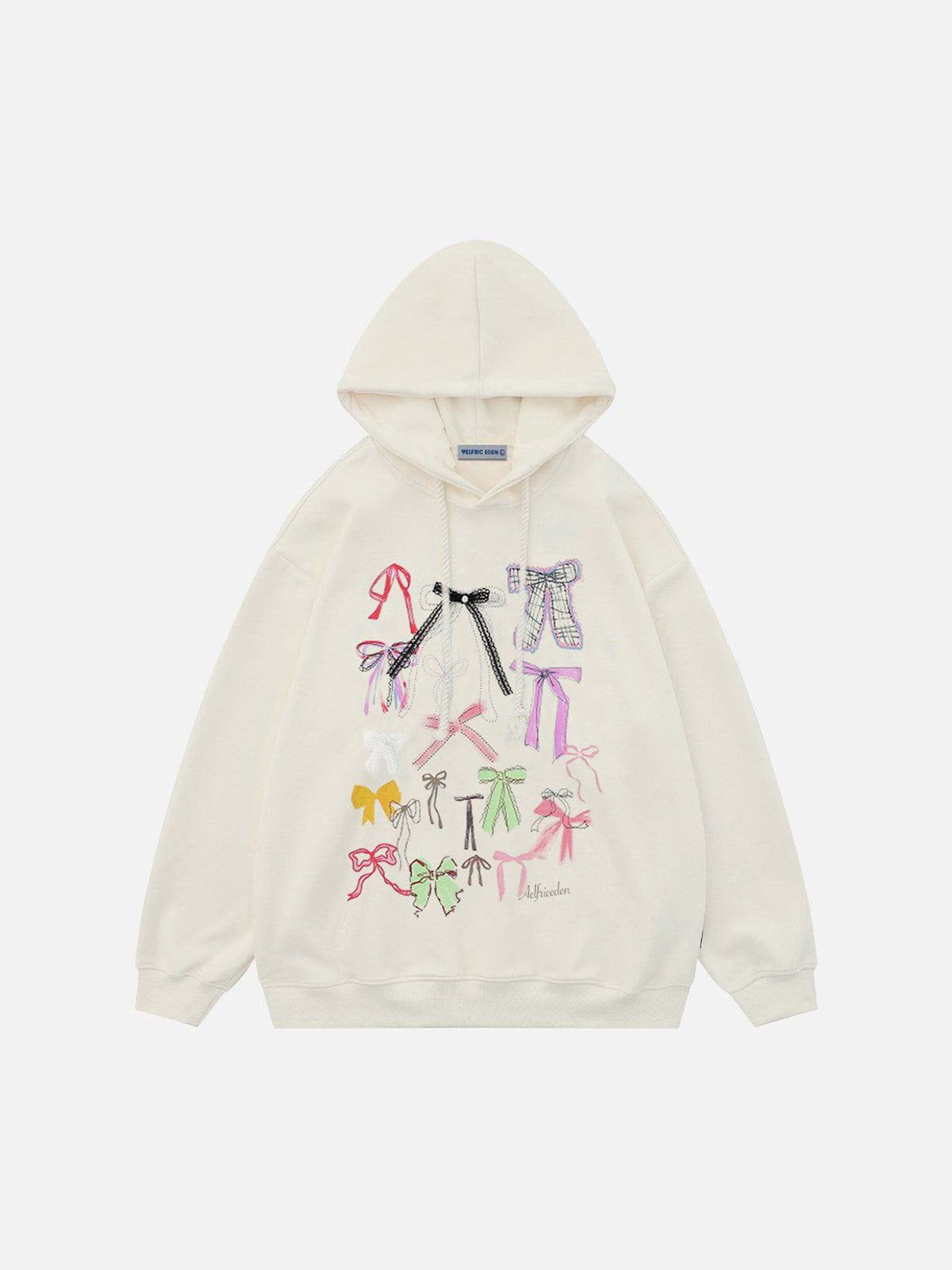 Colorful Bow Print Hoodie for Women | Aelfric Eden