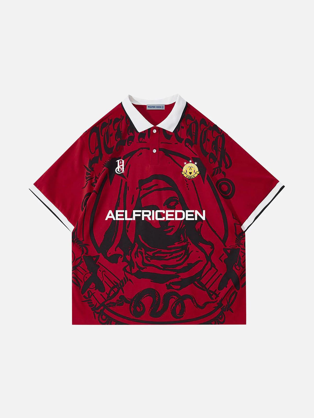 Portrait Polo Tee for Men - Retro Style & Lightweight | Aelfric Eden