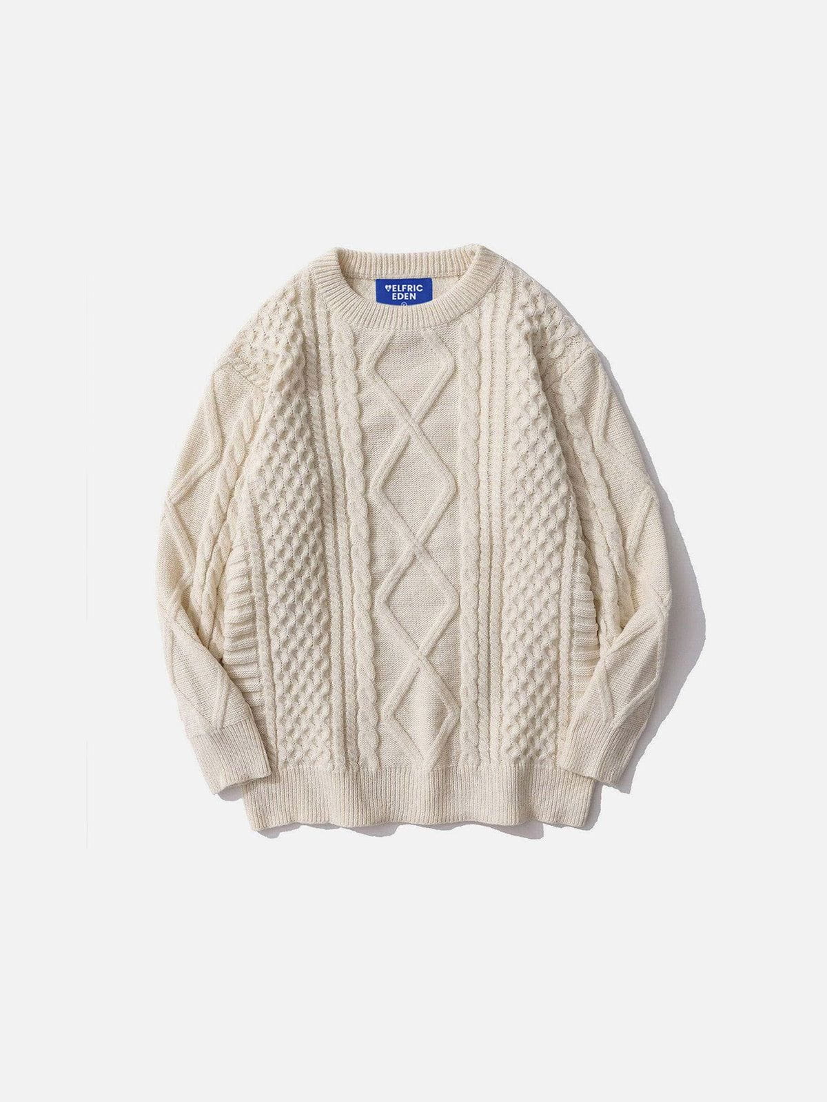 Retro 90s Cable Knit Sweater for Men & Women | Aelfric Eden