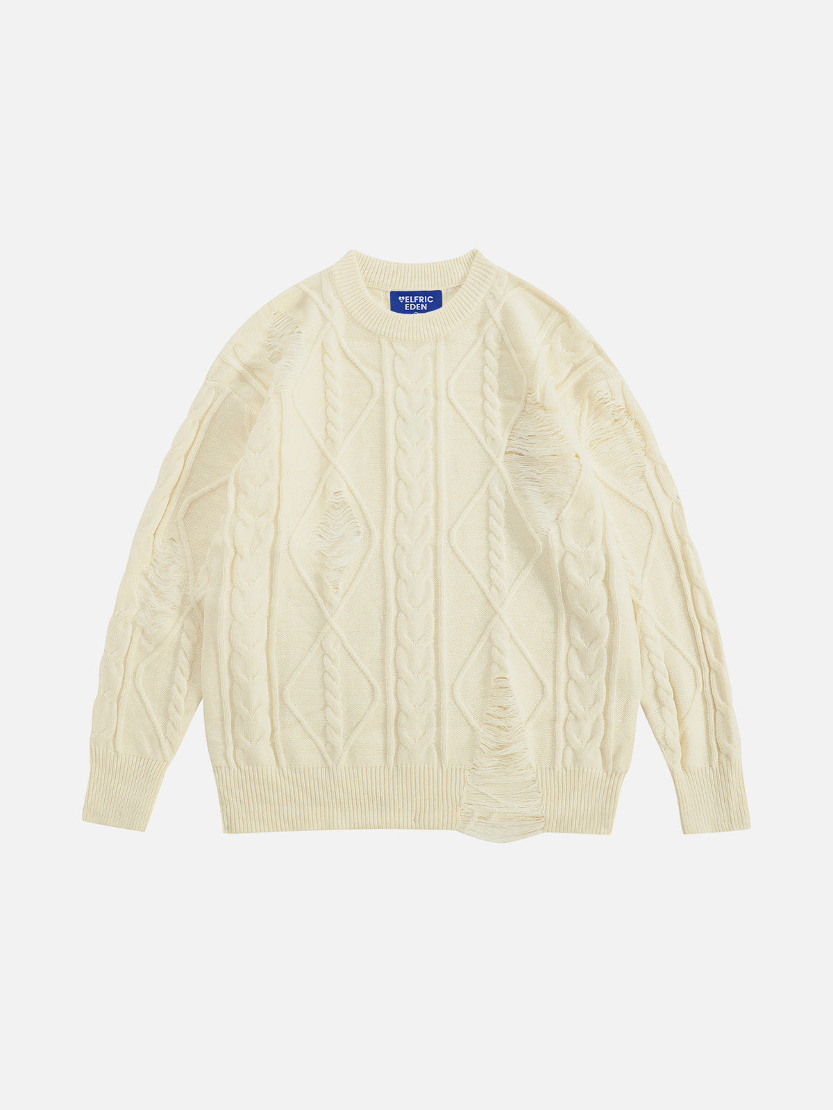 Distressed Cable Knit Sweater for Men & Women | Aelfric Eden