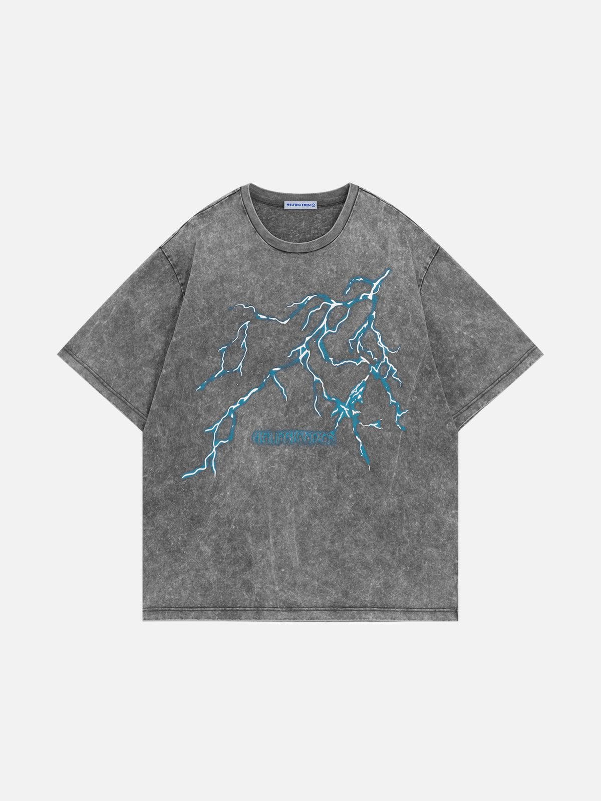 Lightning Print Washed Cotton Tee | Aelfric Eden