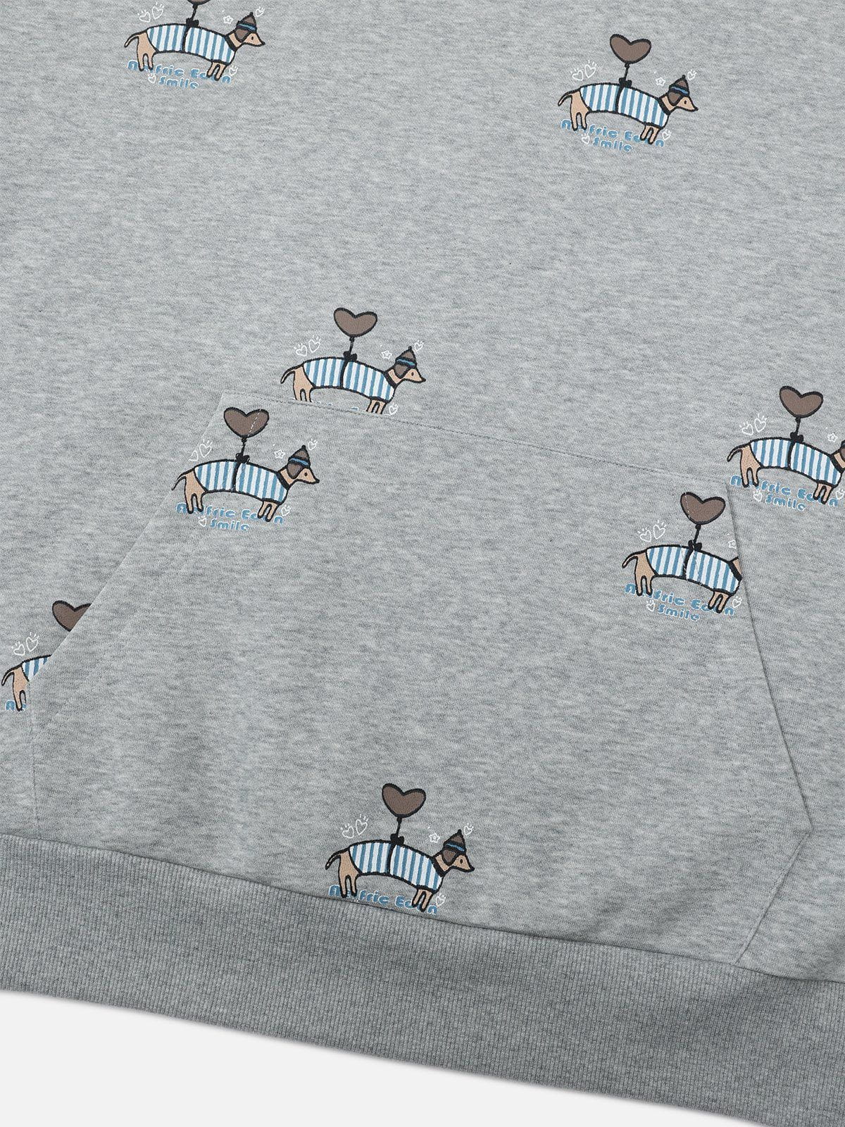 Cartoon Dog Print Hoodie for Men & Women | Aelfric Eden