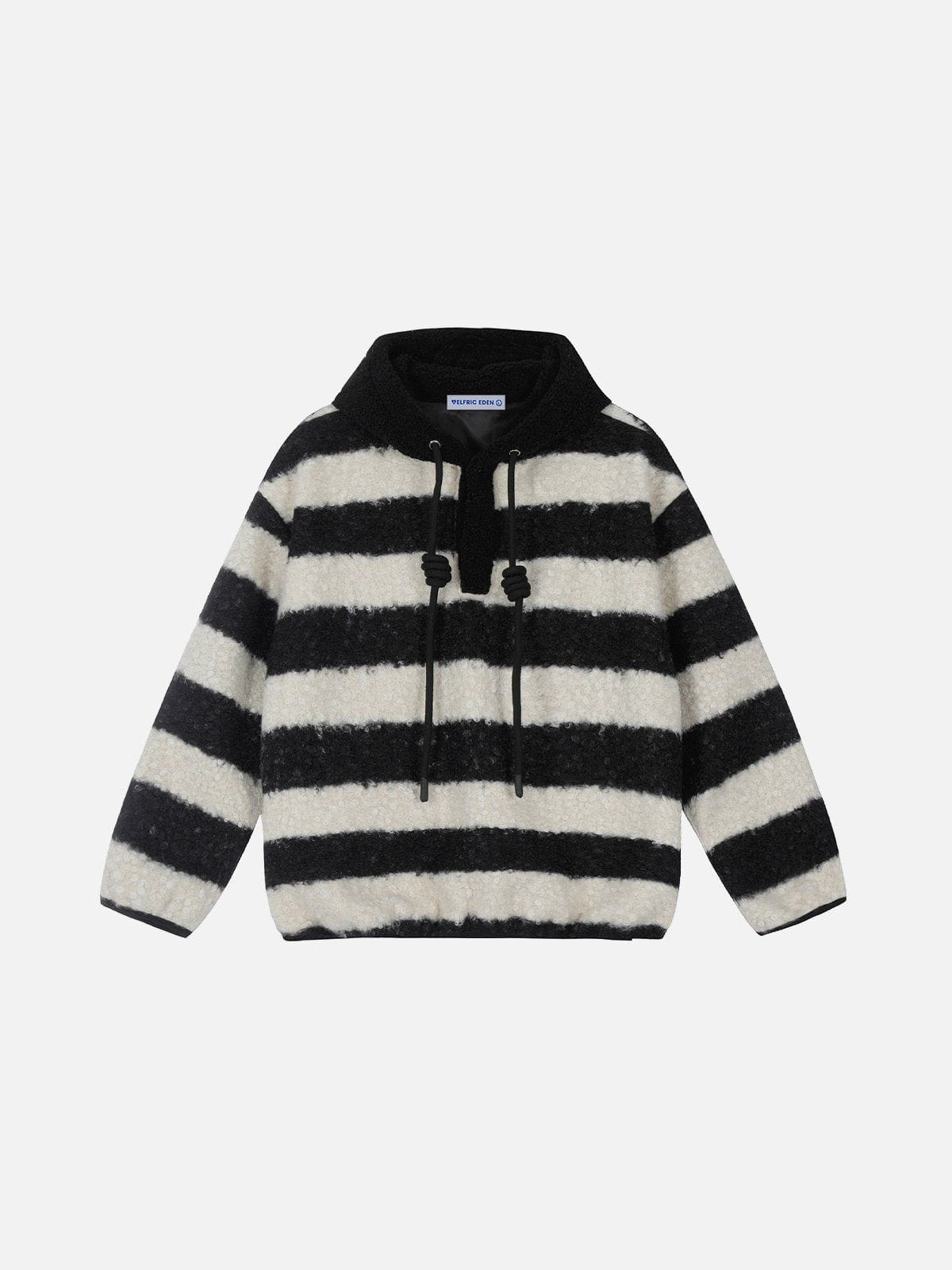 Black & White Stripe Hoodie for Men | Aelfric Eden