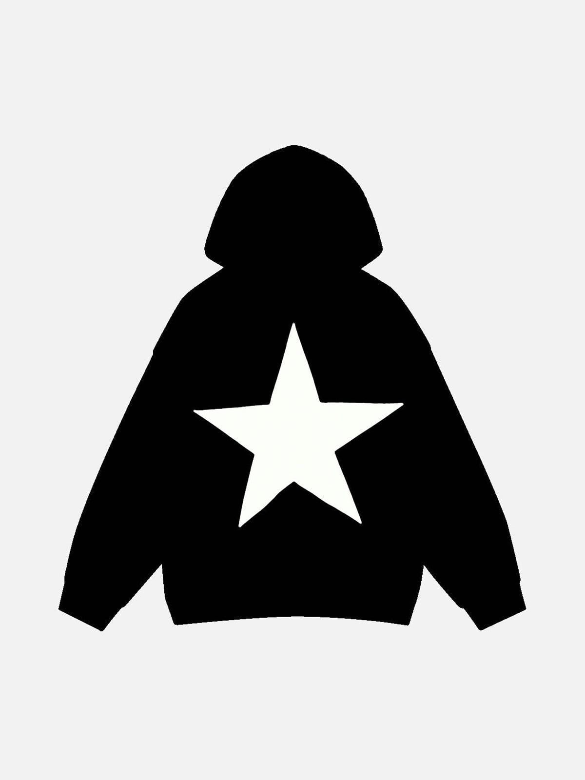 Star Print Contrast Hoodie for Men & Women | Aelfric Eden