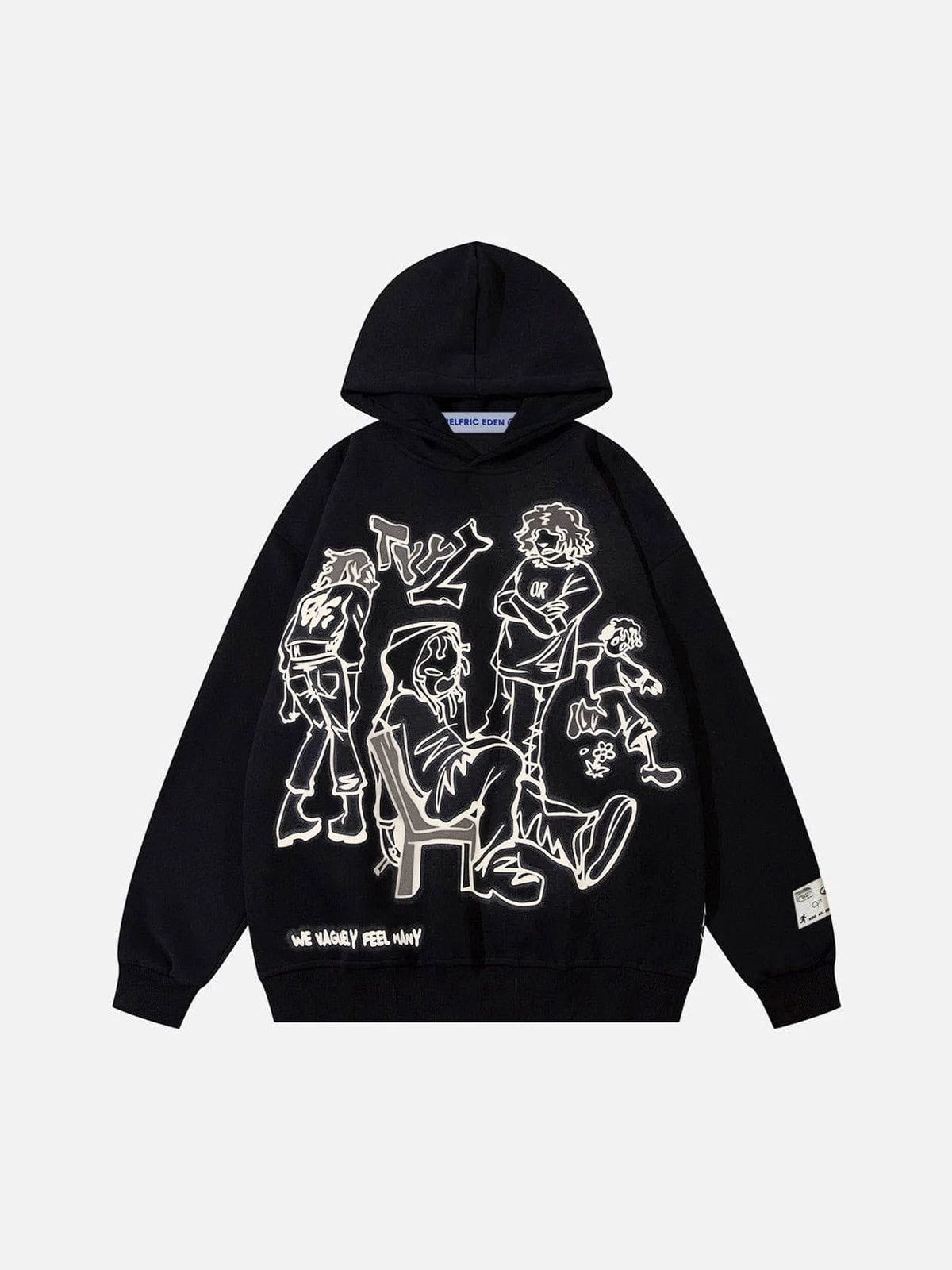 Cartoon Character Print Hoodie for Men & Women | Aelfric Eden