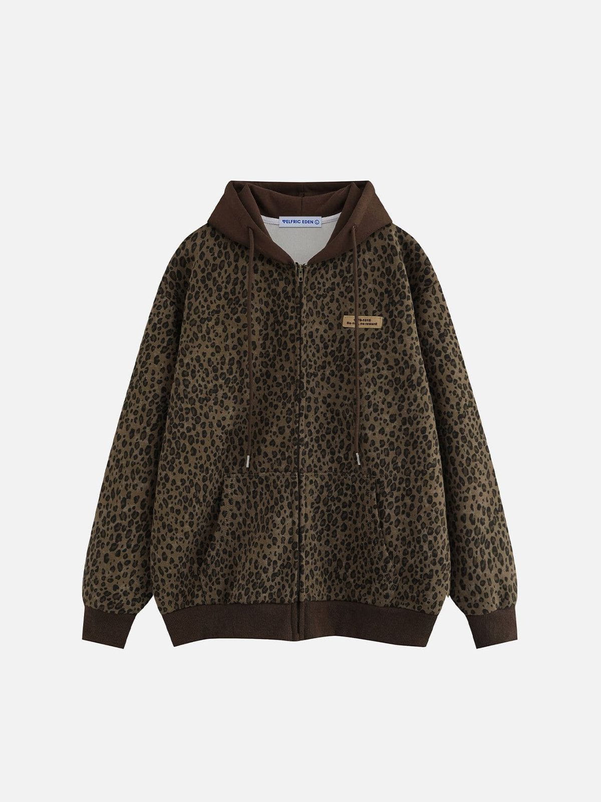 Leopard Print Zip Up Hoodie for Bold Style | Aelfric Eden