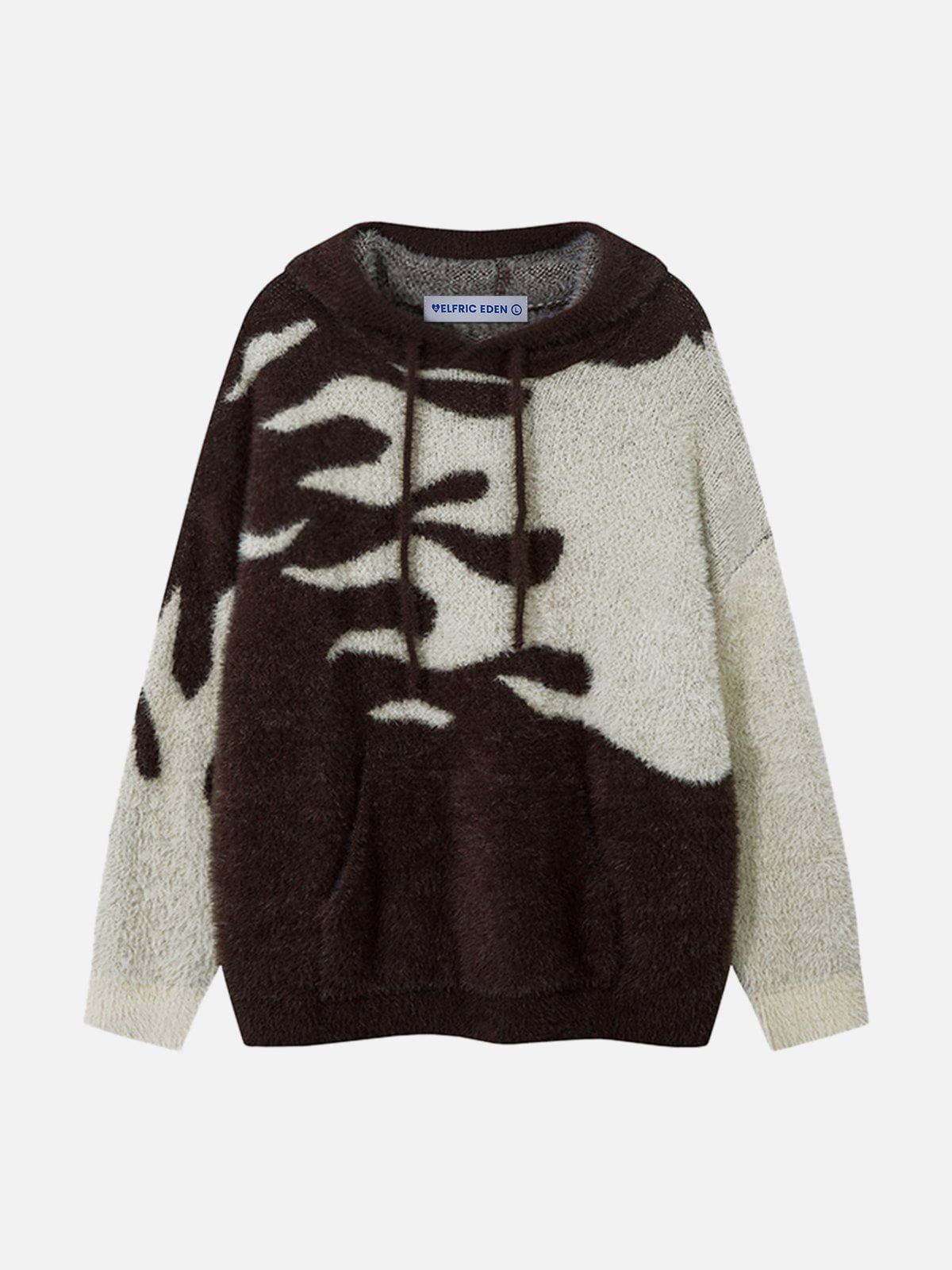 Flame Patchwork Knit Hoodie for Men | Aelfric Eden