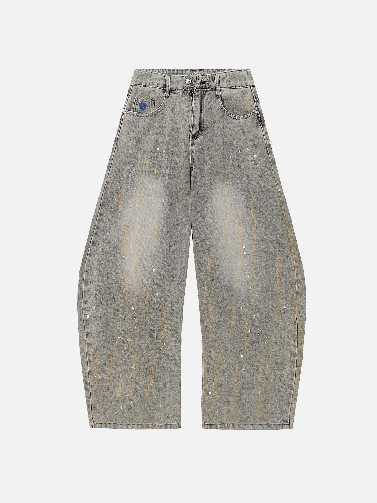 Super Baggy Barrel Jeans with Ink Splash Design | Aelfric Eden