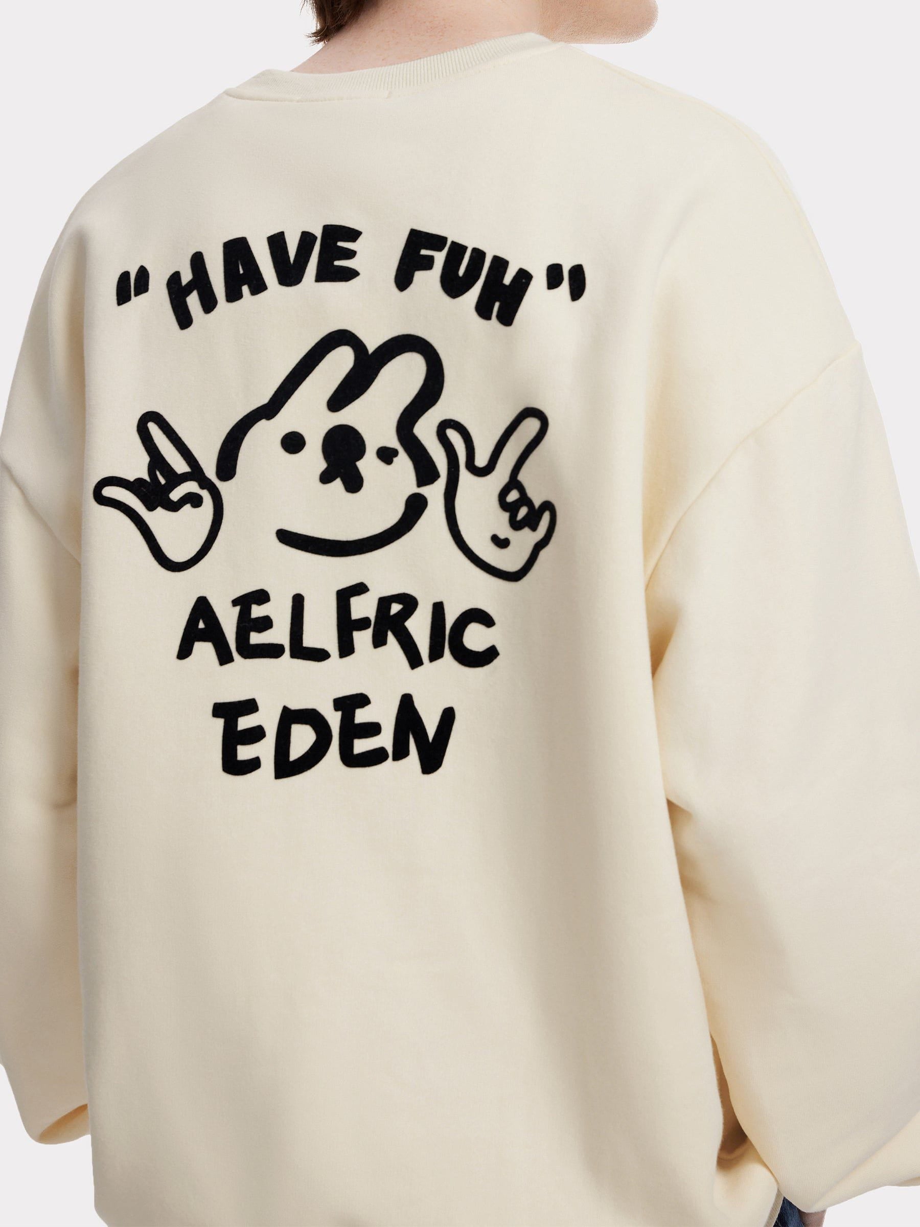 Cute Bunny Print Sweatshirt | Aelfric Eden Cotton Crewneck