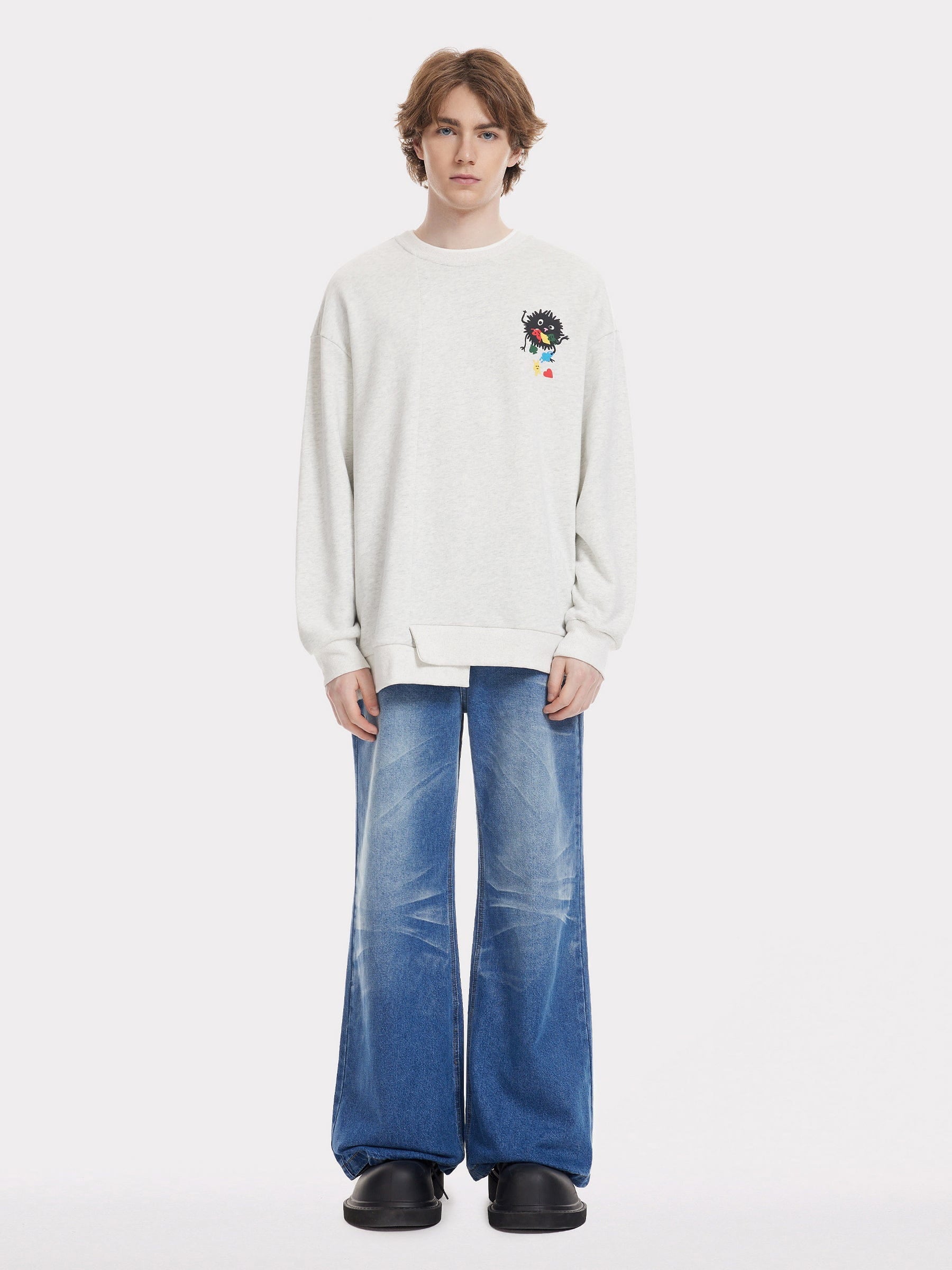Colorful Dottie Print Sweatshirt - Oversized & Soft | Aelfric Eden