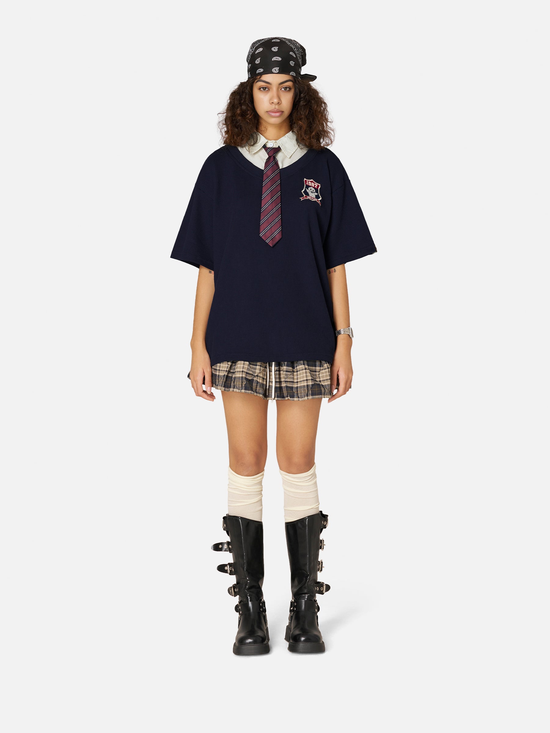 College Stripe Polo Shirt with Tie Detail | Aelfric Eden