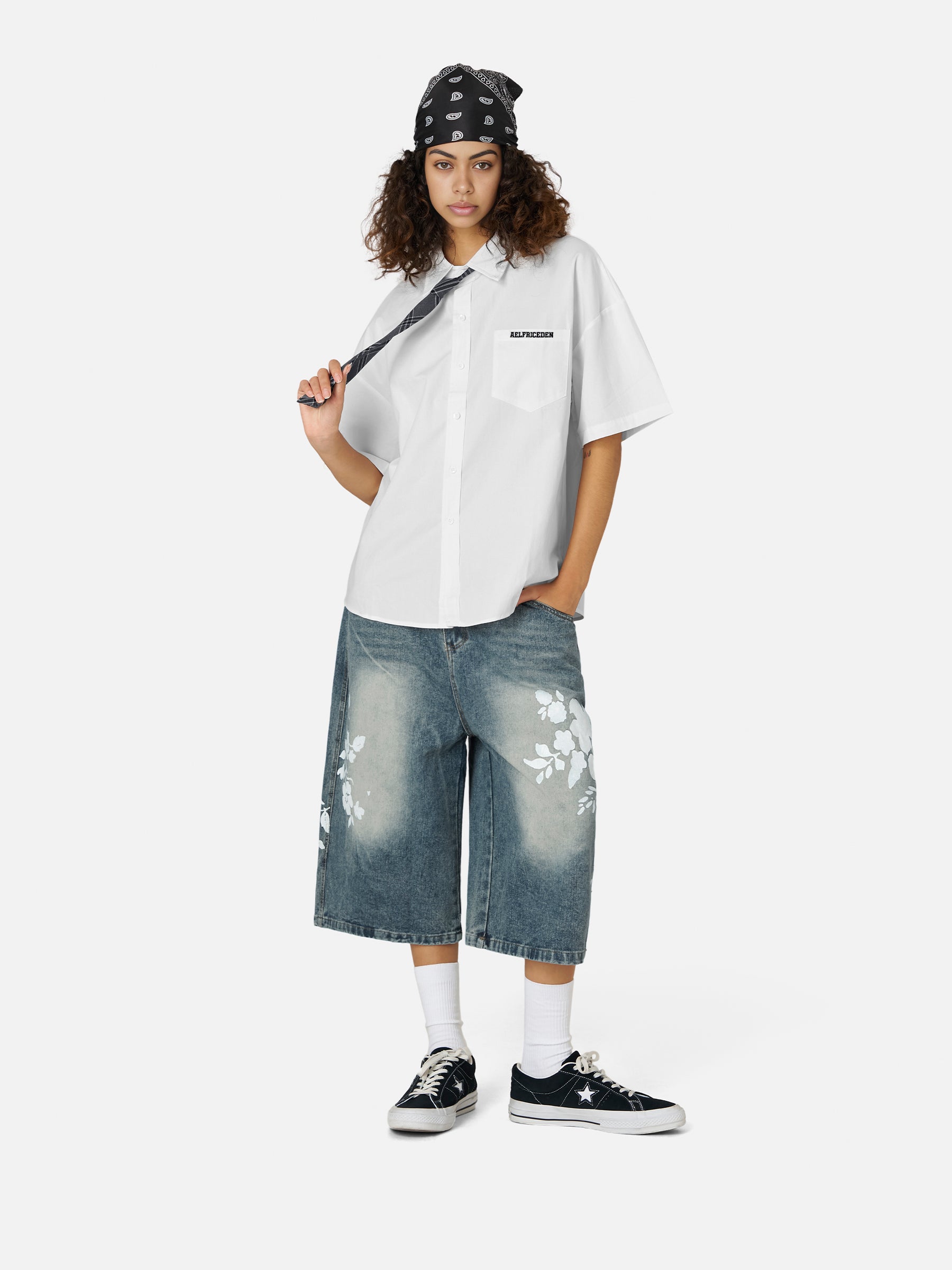 Plaid Tie Short Sleeve Shirt for Men | Aelfric Eden Cotton