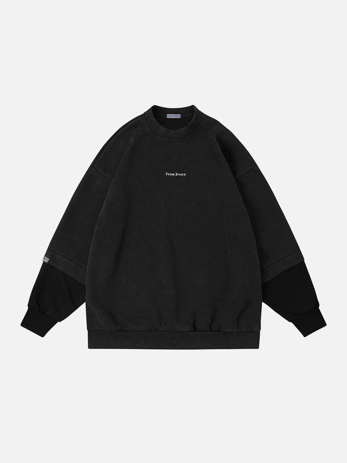 Solid Embroidery Cotton Sweatshirt | Aelfric Eden