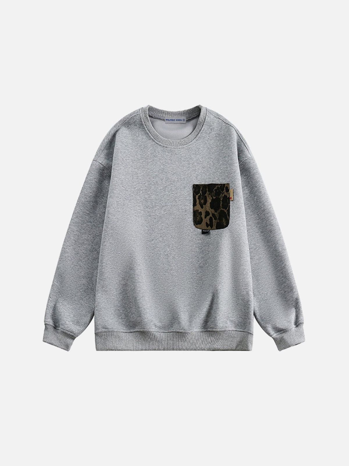 Leopard Print Pocket Sweatshirt | Aelfric Eden
